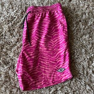 PacSun Fuchsia Zebra Pattern Swim Shorts